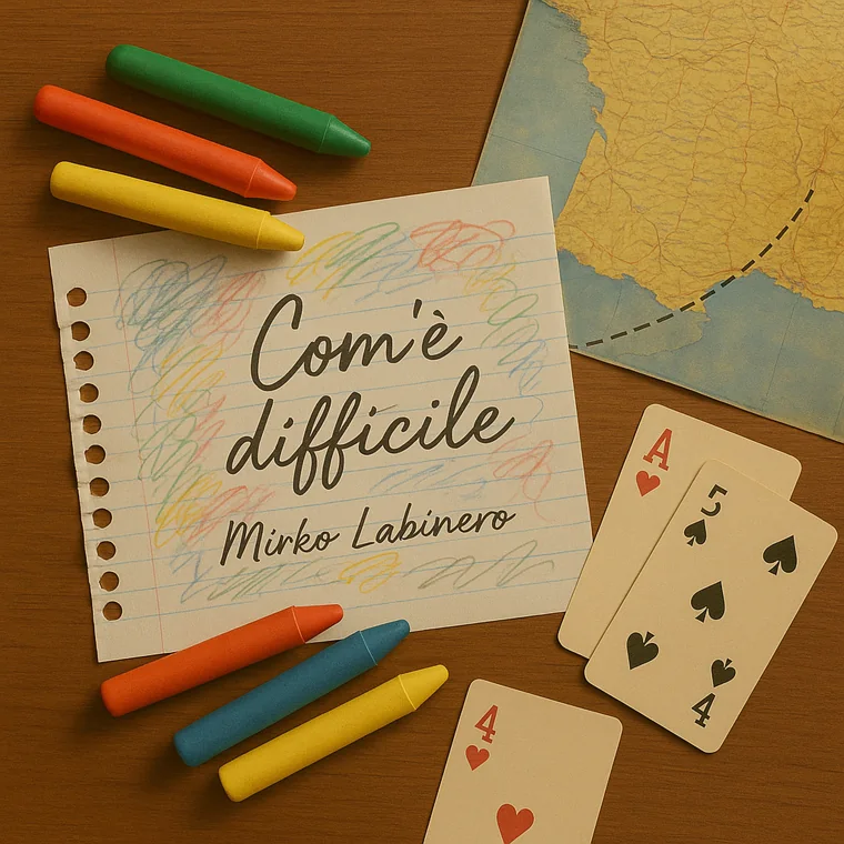 Copertina originale del singolo Com'è difficile di Mirko Labinero
